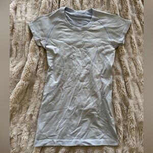 Lululemon Swiftly Tech Short Sleeve Shirt (hip length) - light blue